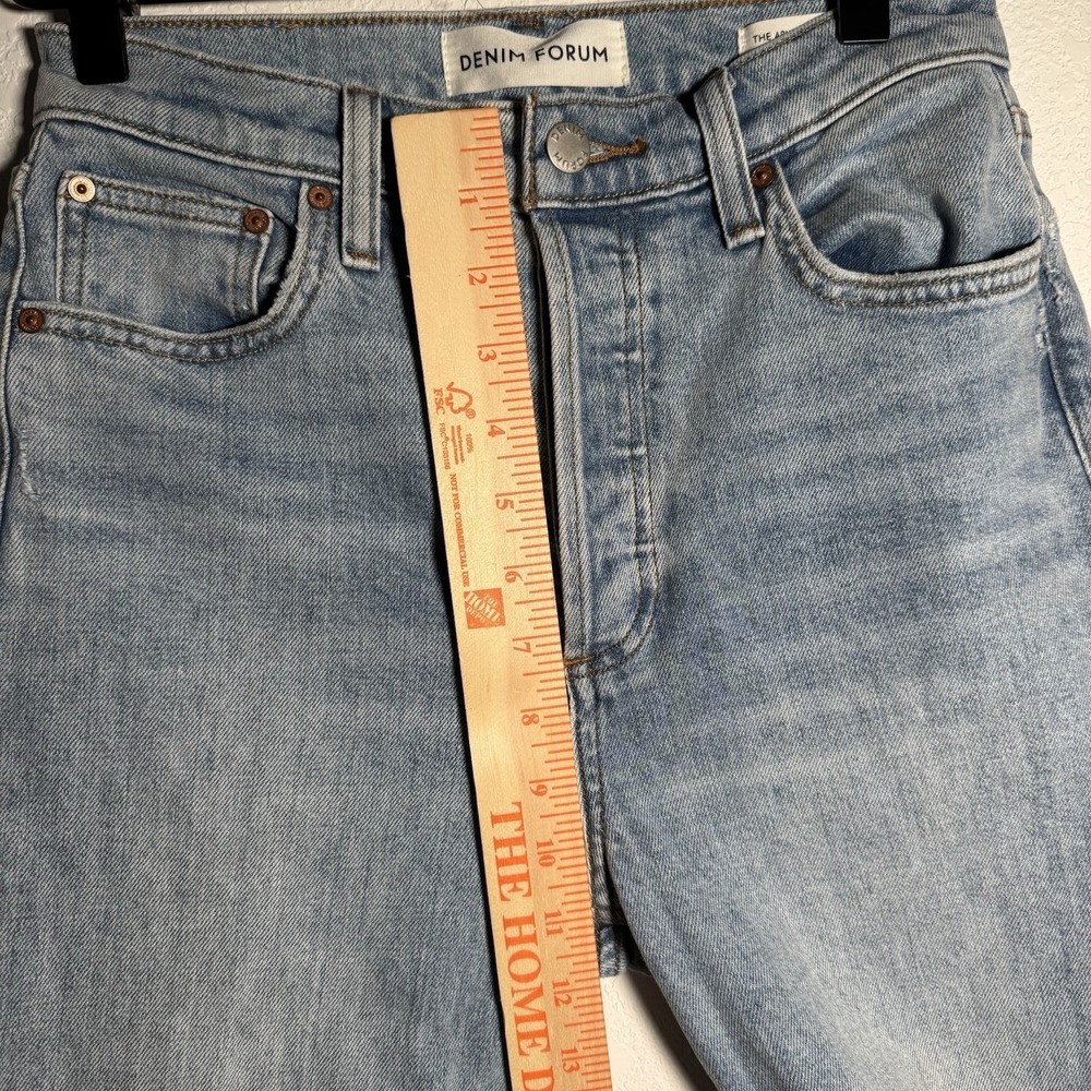 Denim Forum Arlo Jeans | High Rise Straight‎ Light Wash Button Fly | Womens 26 - Picture 5 of 12
